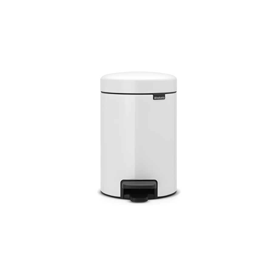 Poubelle À Pedale Newlcon 3L – Blanc Poubelles de salle de bain