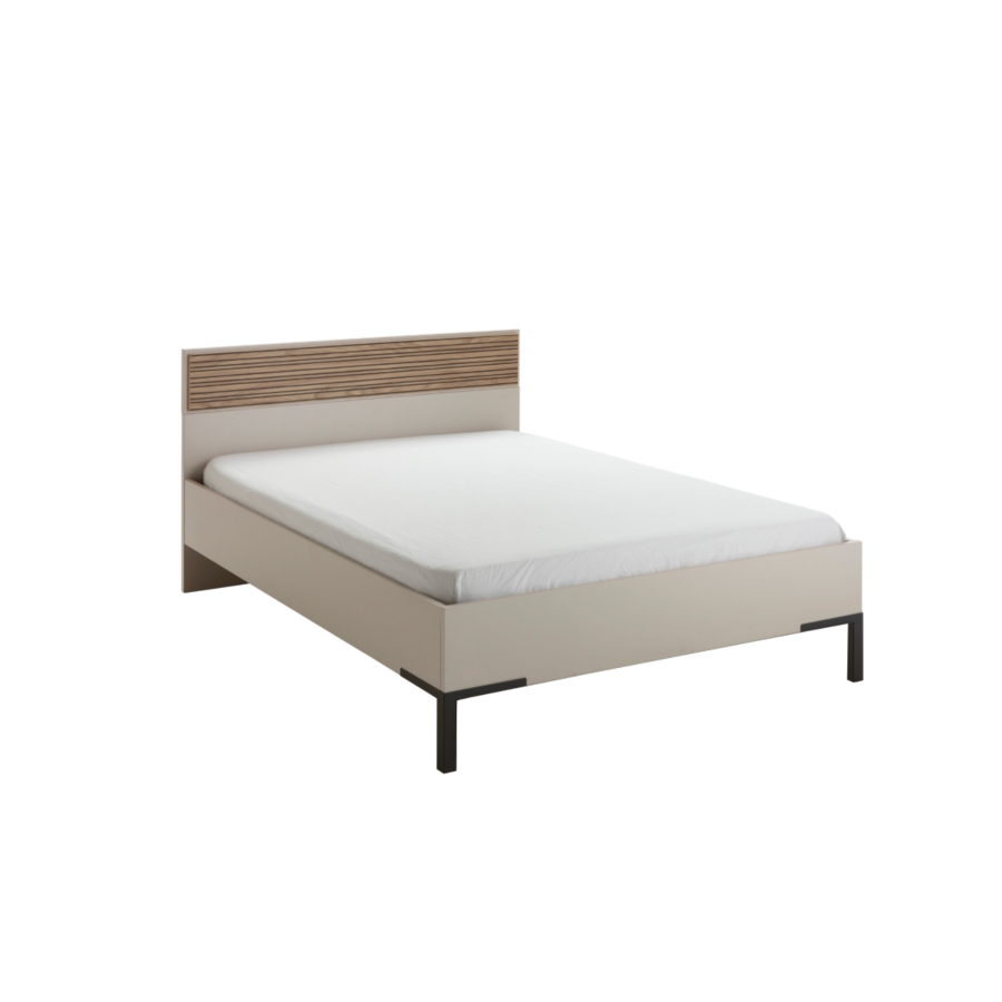 Lit Bravo 120X200Cm Avec Planche Sommier + Tiroir - Blanc / Chêne Chambre enfant