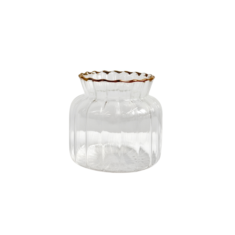 Vase Orion + Bordure Dorée 8.5X8.5X8Cm - Doré Vases décoratifs