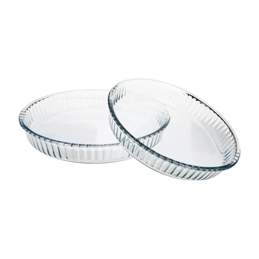 Set 2 Plats A Four Borcam Rond - Blanc Préparations culinaires