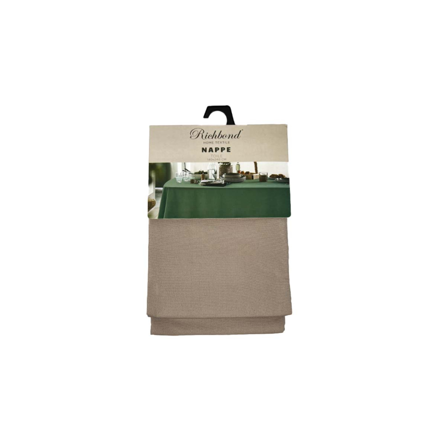 Nappe Toile Richbond 140X240 - Taupe Linge de table