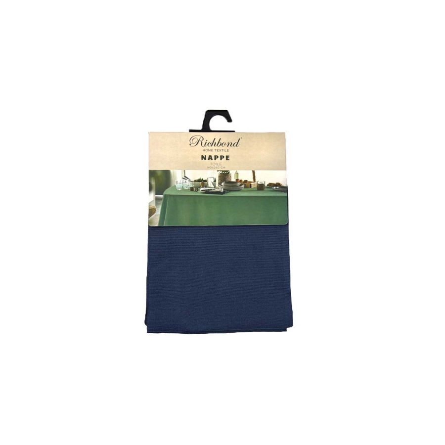 Nappe Toile Richbond 140X240 - Bleu Linge de table