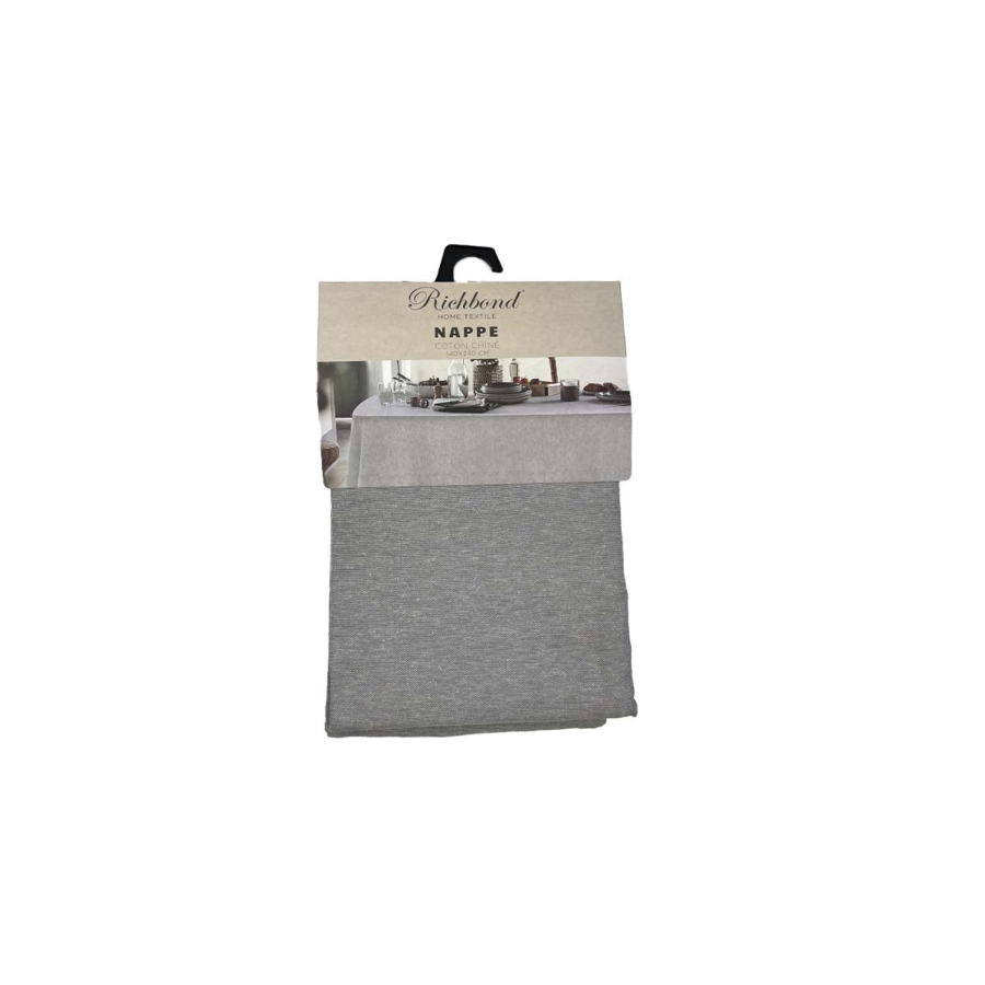 Nappe Richbond Coton Chine 140X240 - Gris Linge de table
