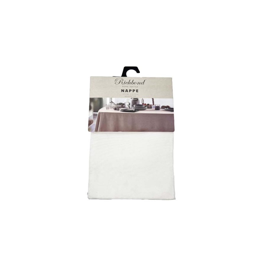 Nappe Richbond 100% Coton 140X240 - Crème Linge de table