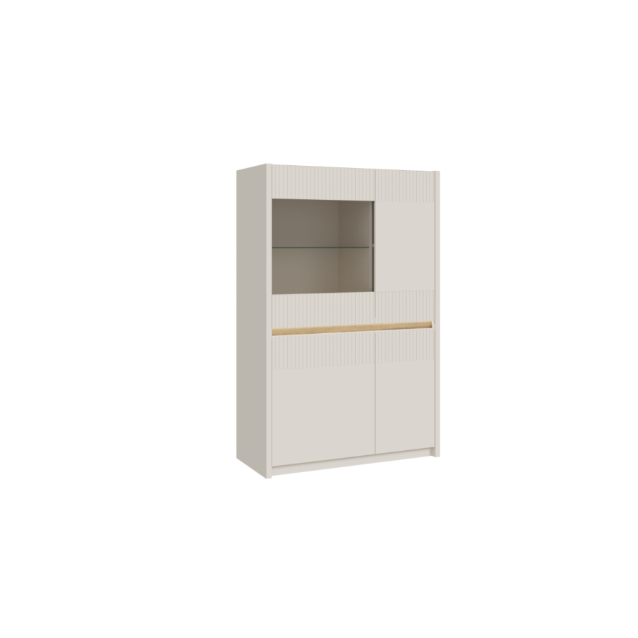 Vitrine Oak Squere 146,7Cm - Beige Séjour