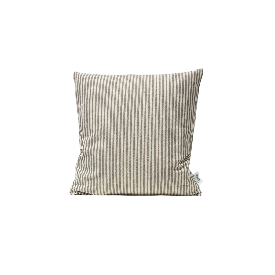 Coussin Exterieur Rayé 45X45Cm – Marron Textile