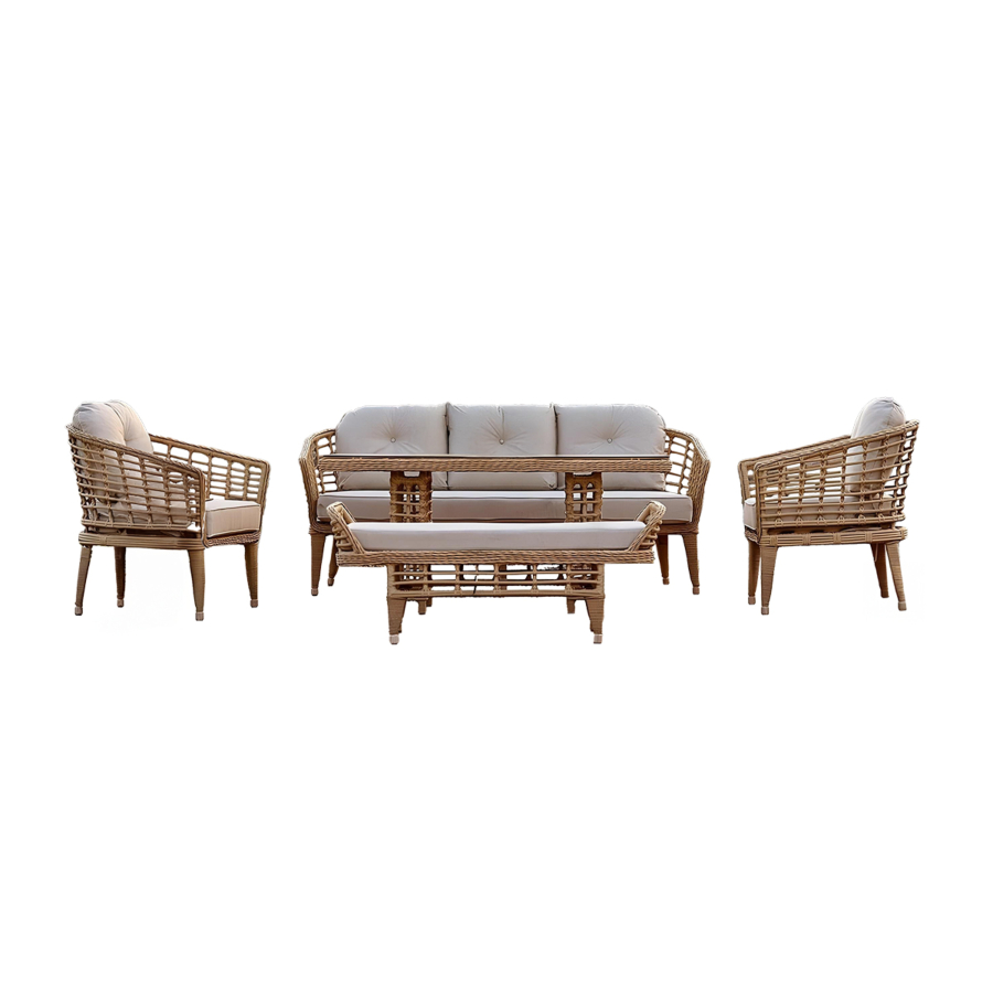 Salon De Jardin Rodos - Beige Meubles jardin