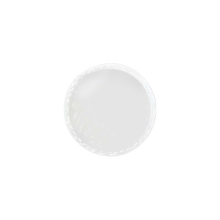 Plat De Presentation Zine Circulaire 20Cm - Blanc Serviteurs