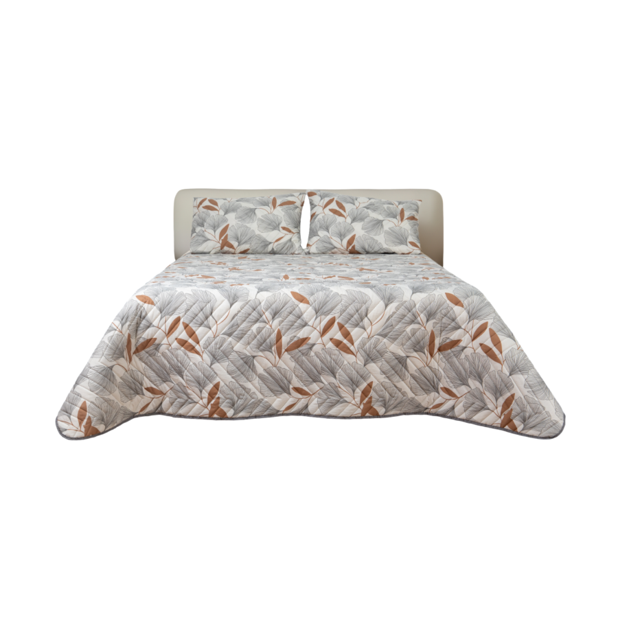 Couvre lit Bouty Imprimé Avec Taie D'oreiller 260x240cm - Multicouleur Essentiel HIVER