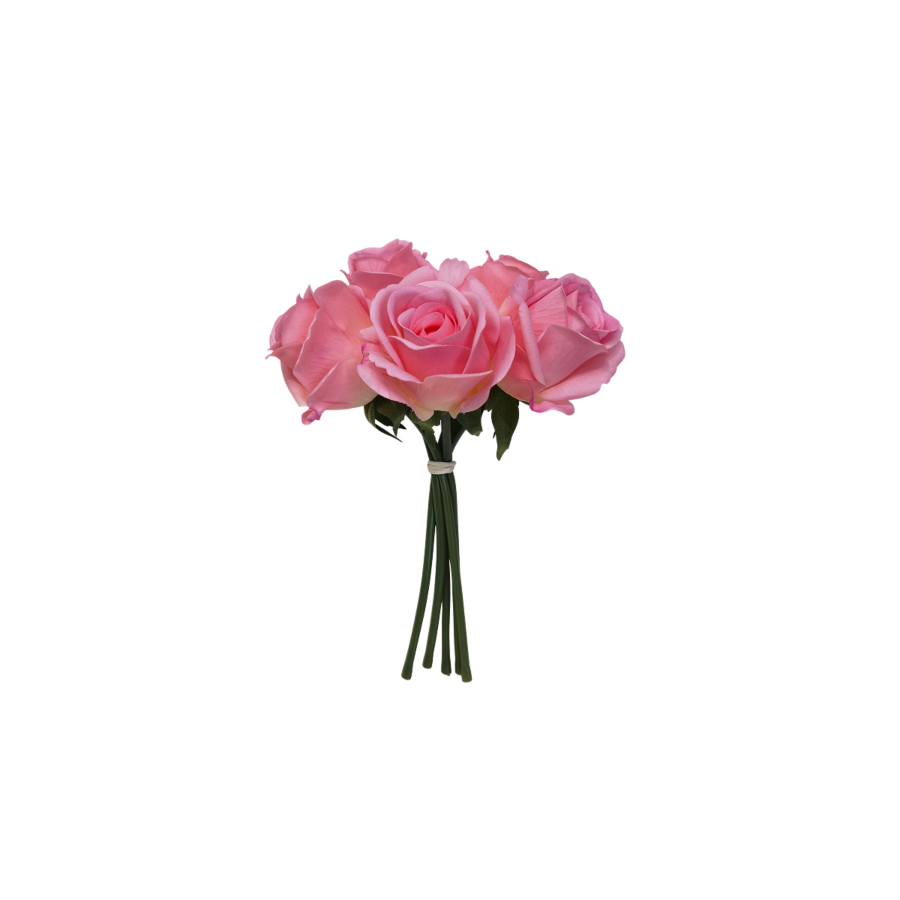 Bouquet De Roses Artificielles 26Cm - Rose Offres Ramadanesques