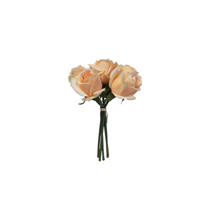 Bouquet De Roses Artificielles Ivoire 26Cm - Champagne Offres Ramadanesques