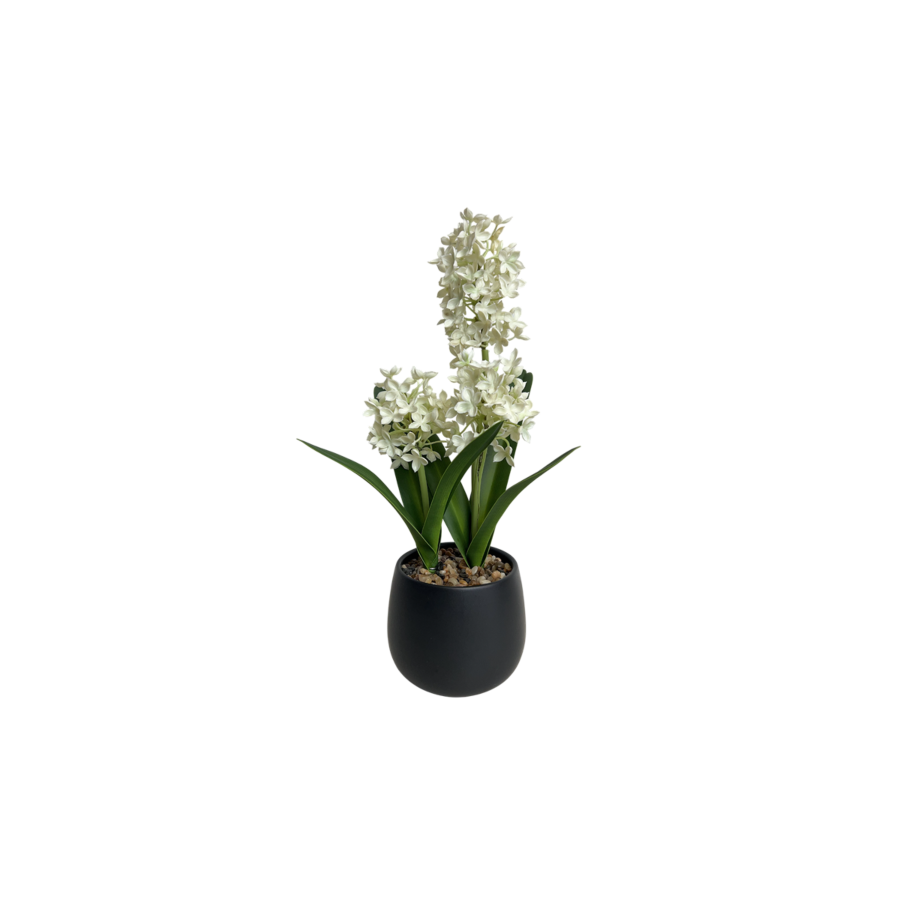 Plante Artificielle Hyacinth Avec Pot 40Cm - Blanc Offres Ramadanesques