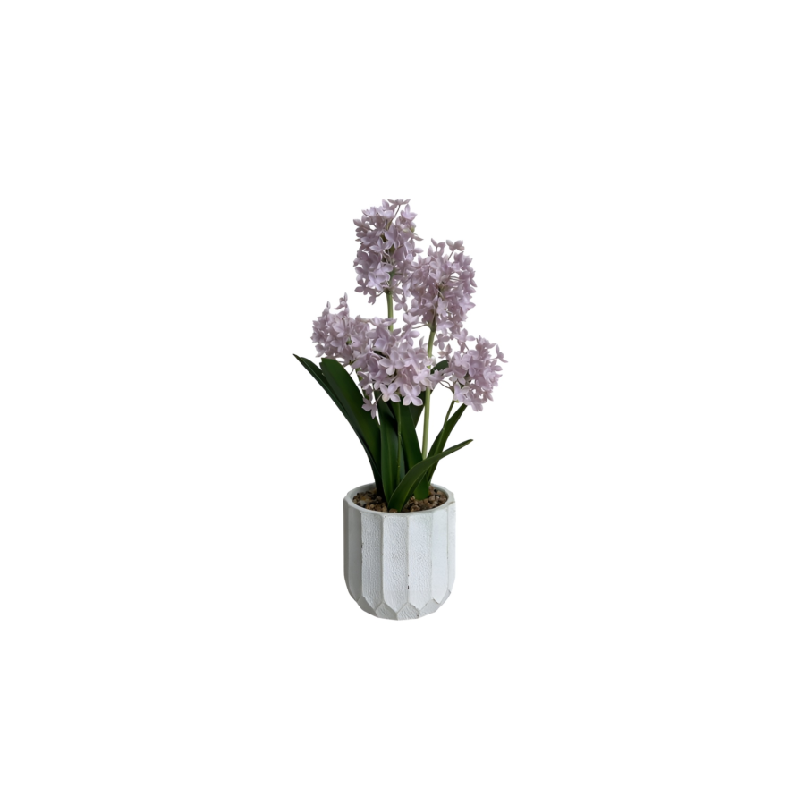 Plante Artificielle Hyacinth Avec Pot 45Cm - Mauve Offres Ramadanesques