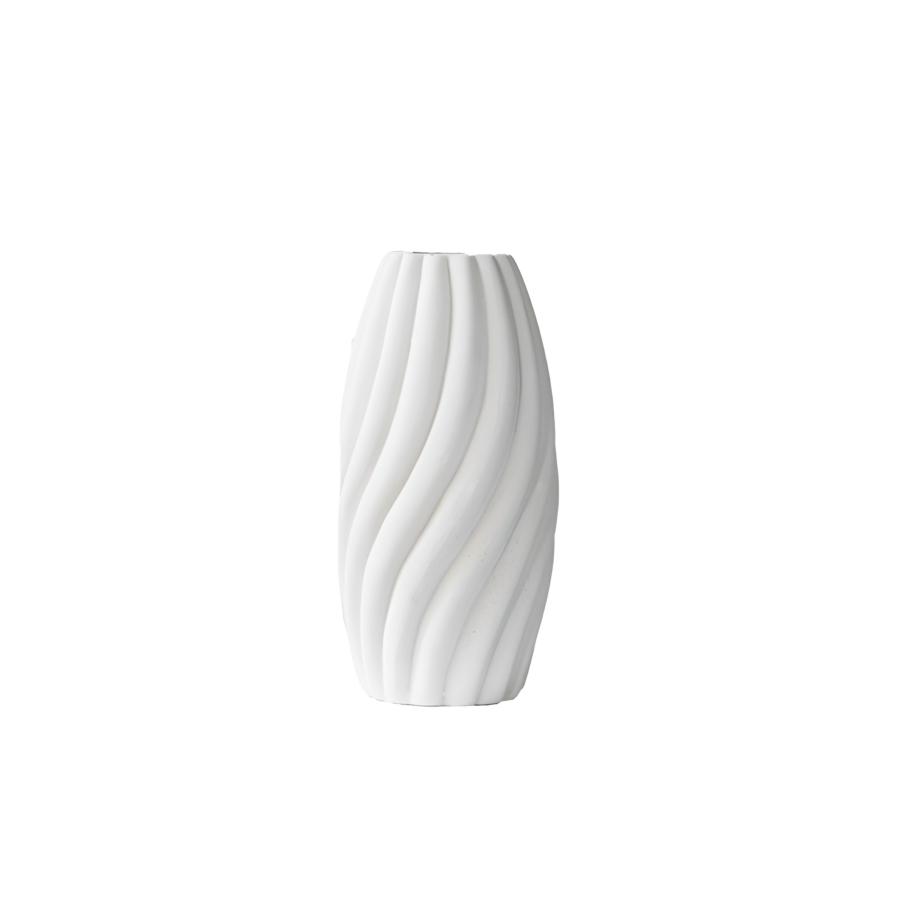 Vase Ondule 11.5X21X4.5 Cm - Blanc Vases décoratifs