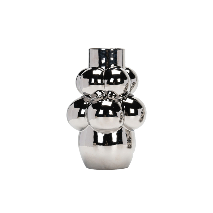 Vase Bubble Effet Miroir 15X22.3X6Cm - Argenté Vases décoratifs