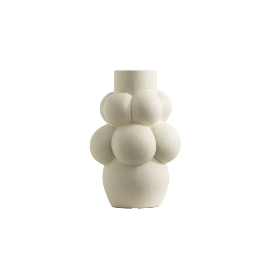 Vase Bubble Mat 15X22.3X6Cm - Beige Vases décoratifs