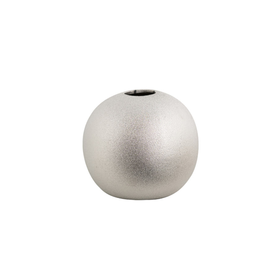Vase Boule 14.5X12.8X4Cm - Argenté Vases