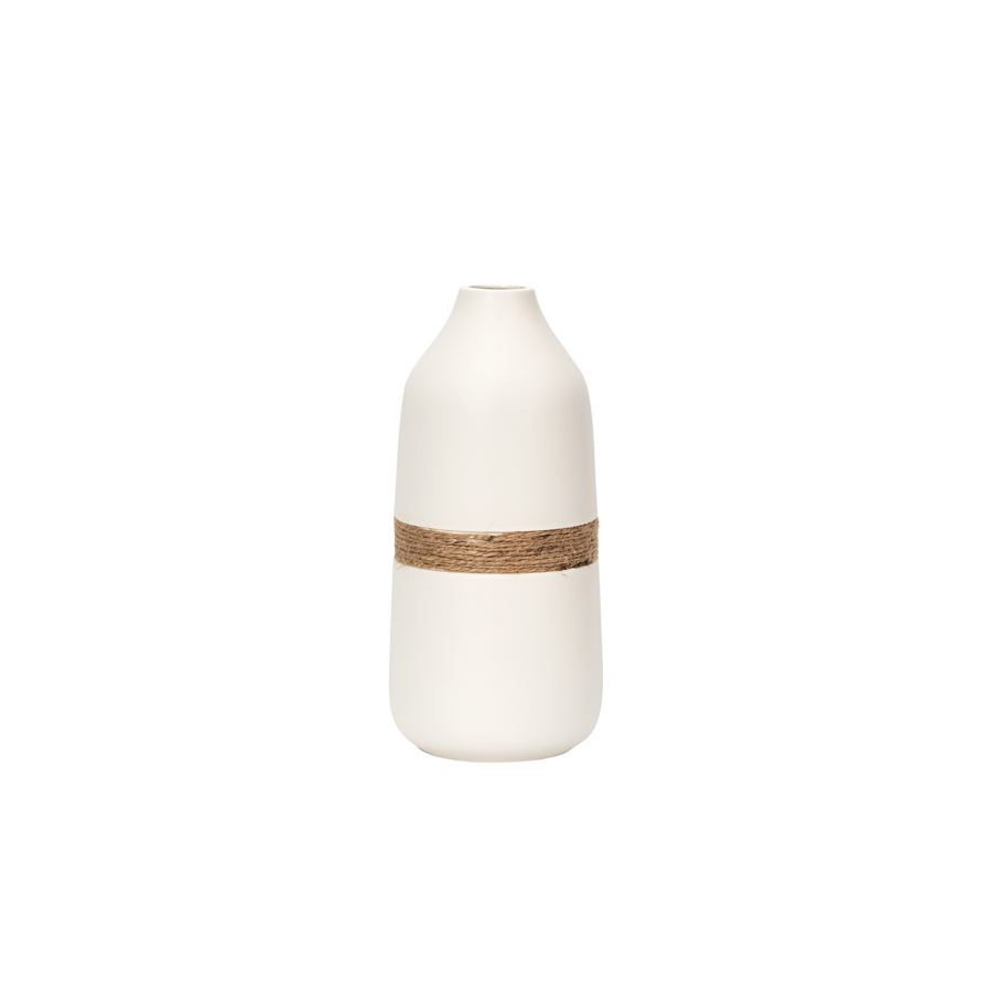 Vase Decoratif À Bande - Blanc Vases décoratifs