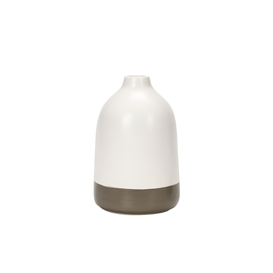 Vase 9.5X15X3 Cm - Gris/Blanc Vases décoratifs