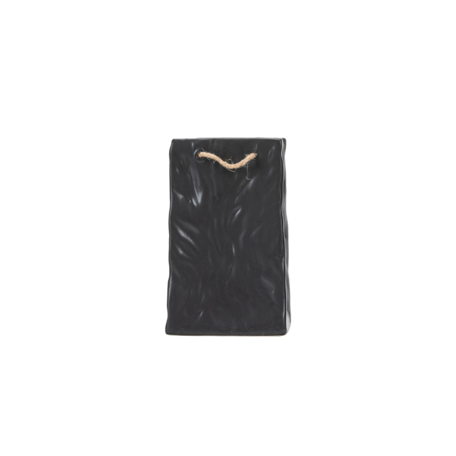 Vase Effet Sac Froisse 12X20X11.4Cm - Noir Vases décoratifs