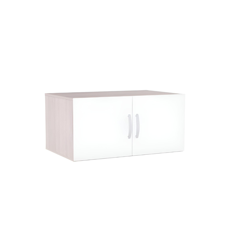 Surmeuble Nano 2 Portes - Blanc / Chêne Soldes été vague 2