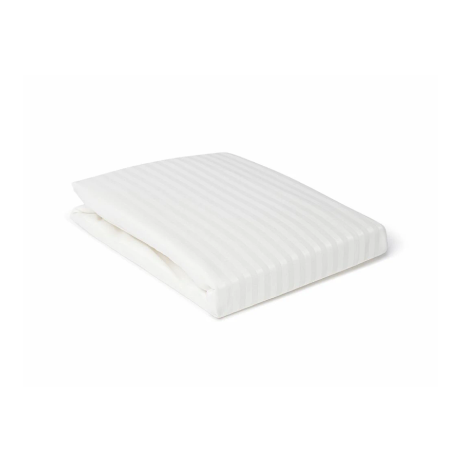 Parure De Draps Rayée Satinée - Blanc Essentiel HIVER