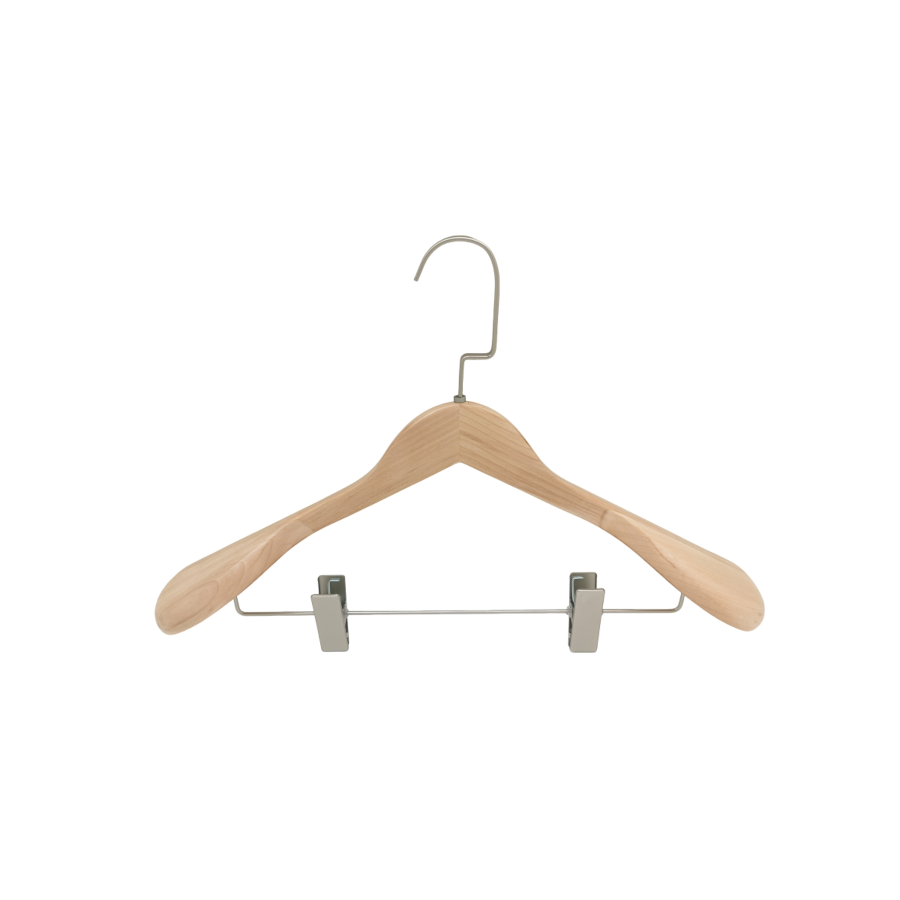 Cintre À Costume En Bois Naturel – Blanc Rangement pratique