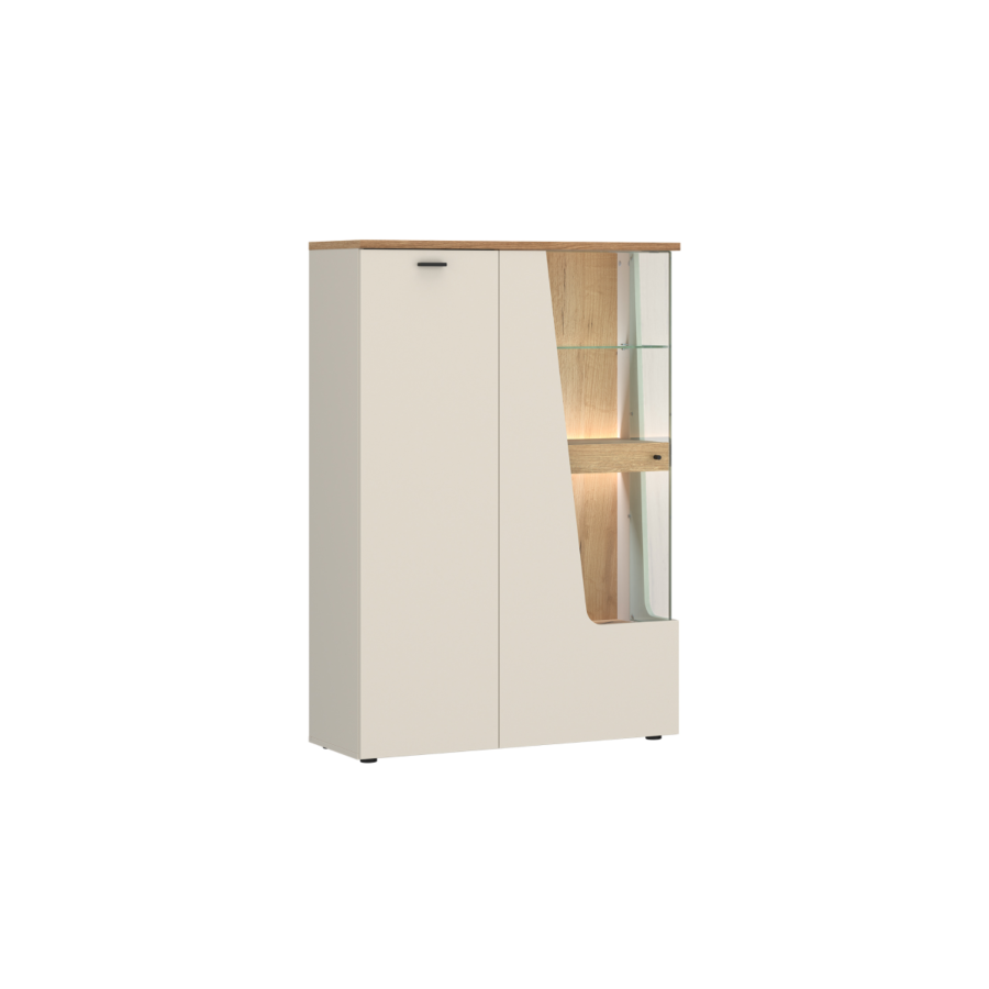 Vitrine Cut Out 2 Portes Gauche - Chêne Beige Offres Ramadan