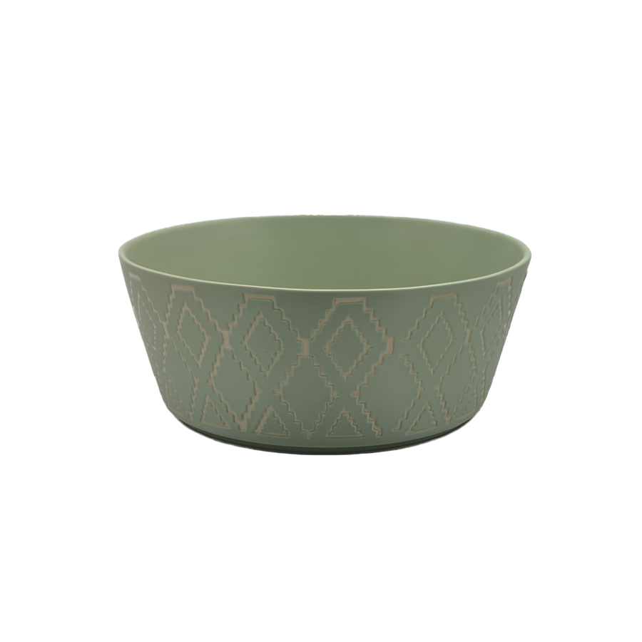 Saladier En Porcelaine 24Cm - Vert Déstockage