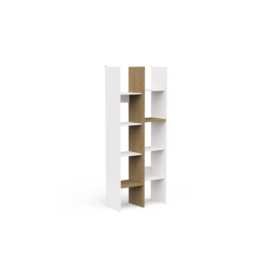 Étagère Déco Access 8 Niveaux – Blanc/Chêne Les Bons Plans