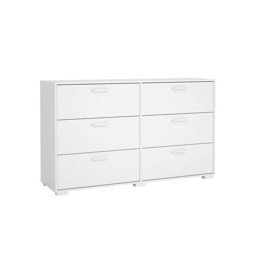 Double Commode Sofia 6 Tiroirs - Blanc Soldes été