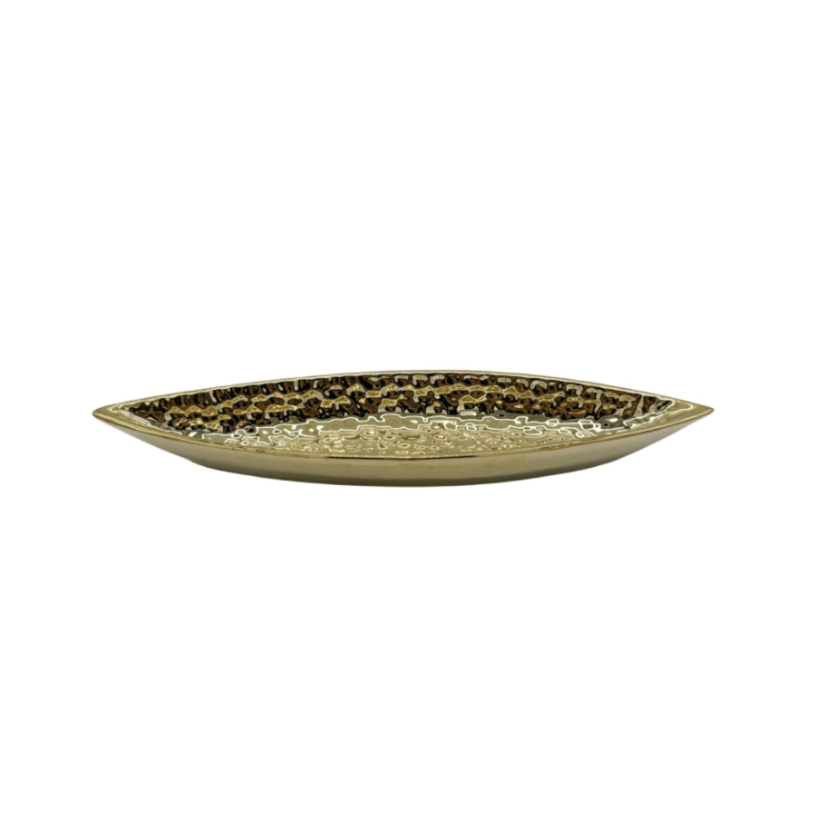 Plat Decoratif Le Rameau 38,5Cm – Doré Décorations