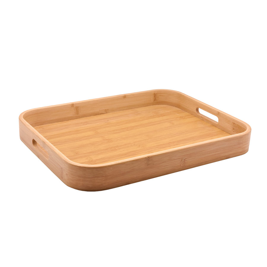 Plateau Rectangulaire Bambou 45Cm - Beige Naturel Offres Ramadan