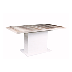 Table À Manger Duro - Blanc / Beige