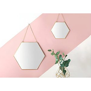 Miroir Rayon De Ruche 20Cm - Doré