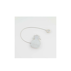 Embrasse Aimantée 30X8 X4.5Cm - Blanc / Or Tringles et accessoires rideaux