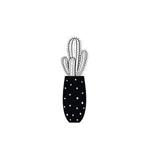 Stickers Cactus - Noir Accessoires