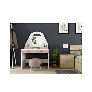 Coiffeuse Star - Rose / Blanc