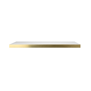 Étagère Murale Shelvy 80X23,5X3,7Cm - Blanc Brillant / Doré