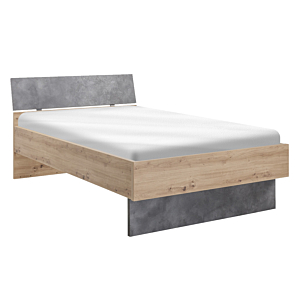 Lit Lafabrica Avec Planche Sommier + Tiroir 120X200Cm - Beige / Gris Les Bons Plans