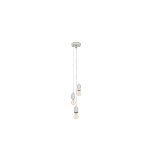 Suspension Silvares 3L E27 Betonoptik - Gris Luminaires