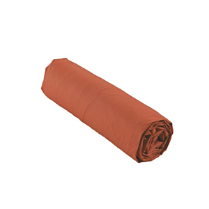 Drap Housse Percale Uni 78 Fils - Terracotta Draps