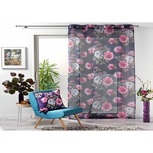 Panneau À Oeillet Flower Life 140X240Cm - Prune