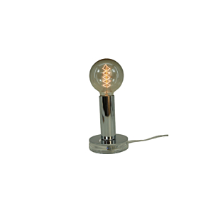 Lampe De Table En Métal Avec Ampoule - Chrome Promotions