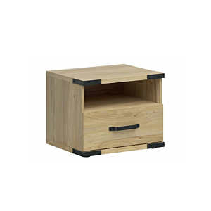 Table De Chevet Lara Avec 1 Tiroir + 1 Niche - Chêne Chambre enfant