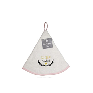 Essuie-Main Rond Kitchen Addict - Rose Nappe et serviettes