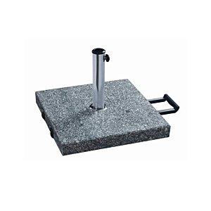 Base Parasol Carrée 40Kg À Roulettes - Gris Déstockage