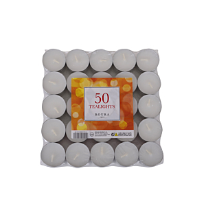 Pack De 50 Bougies Chauffe Plats - Blanc Décoration