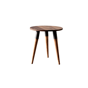 Table De Coin Flemens 45X45X46Cm - Taupe / Chêne Tables basses