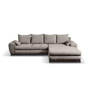Canapé D'Angle Réversible Yoko + Fonction Lit + Rangement - Taupe